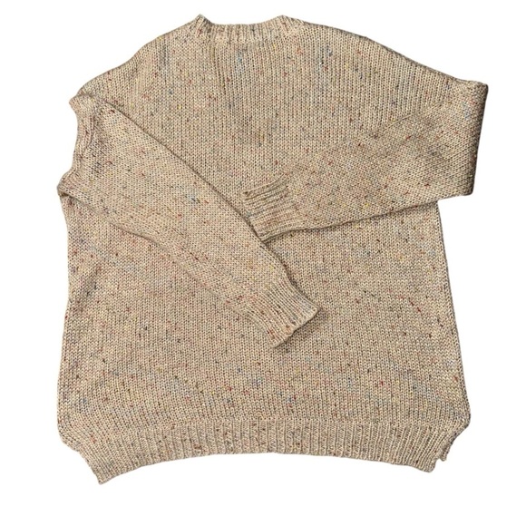 EUC HAYDEN LOS ANGELES WOMENS MEDIUM V-NECK TAN SWEATER WARM CHEAP SKI - Picture 3 of 4